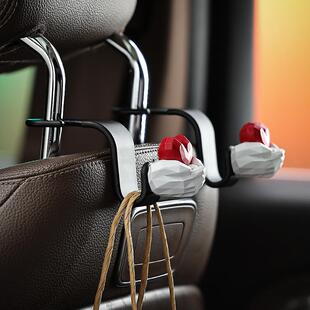 手车虹心汽挂钩座椅背多功能置物大小挂钩一对装车SOJ内素装饰用