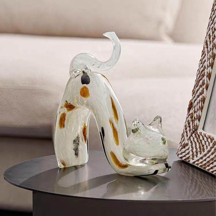 现代中古软装样板间客厅柜子茶几摆设琉璃动物猫桌面饰品装饰摆件,鲜花速递/花卉仿真/绿植园艺,割草机/草坪机,淘宝优惠券,粉丝福利购,淘宝优惠卷