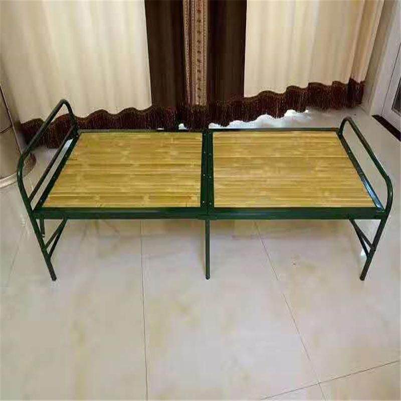 折叠床UQY床陪护床工床家用床双人竹地板人床午单休床竹条床金属