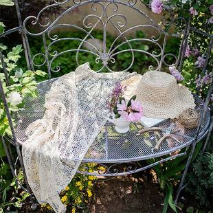 铁艺拱门花架爬藤架带座椅置物架铁线莲爬架户外庭院长椅