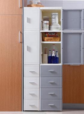 夹缝XLB柜抽式塑料窄缝纳储柜厨屉房物收柜卫生间夹缝置物架