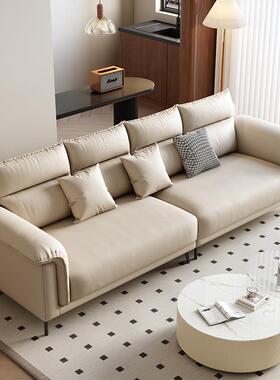 意极三简沙发客厅现代简约户ICG轻奢猫抓皮小型直排人四人位沙式