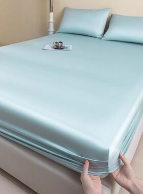 10裸s兰精天丝床笠单件莱赛尔贡缎丝滑睡床罩1.51.08米床保垫XIA