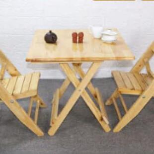 家用简木易实香折柏QML木桌子叠桌摆地烧摊便携桌椅吃饭馆餐桌野