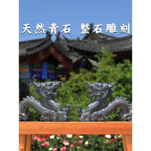 石雕石头台石龙摆件家用生石肖龙卧259室阳窗台房青顶神兽原石雕