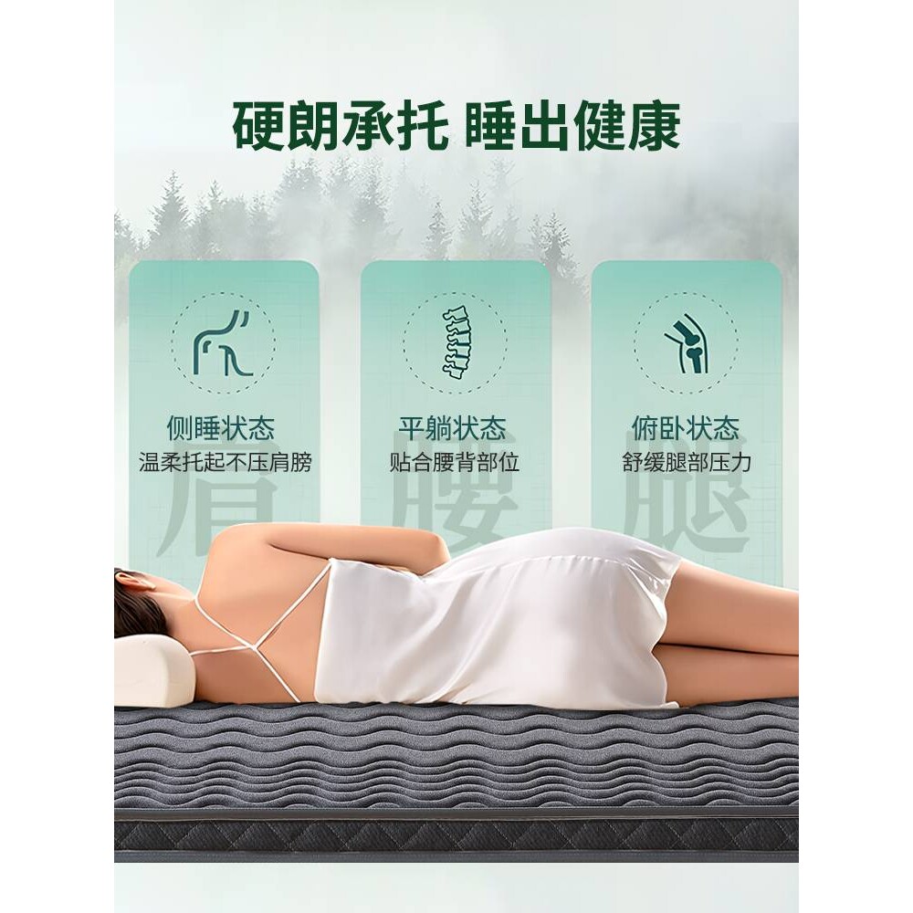 床垫椰棕天然粽榈加硬10公分家用儿童护腰脊双人乳胶薄1米5折叠