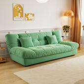 云朵网沙发现代简约折叠两用多木卧功能MX667小户型室客厅红款 实