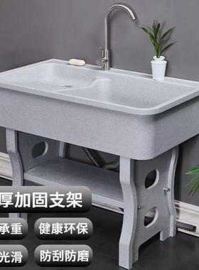 厚加石英衣石洗DIGE池带搓衣板室内外衣家用阳台庭院洗槽一体成型