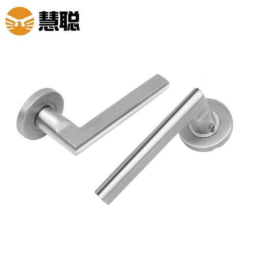 慧聪3014分体304不锈钢锁分体锁HC3门014执手圆室内锁办公门锁盖