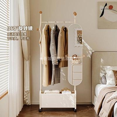 室挂衣架移带旋转镜子见详情落地家用入户门卧玄关可动衣帽一架体