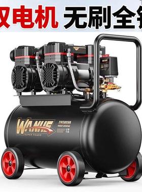 木缩工专空工压机小型220v空气压机用无油静音汽车打气泵CJF高压