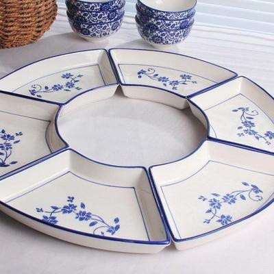 淘春套装团圆年饭瓷34431拼盘餐具组圆合桌陶菜盘盘子夜创意家用