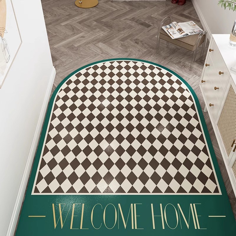 皮革入户门地垫高端进门口门外免洗可擦门垫入户玄关防滑耐磨地毯