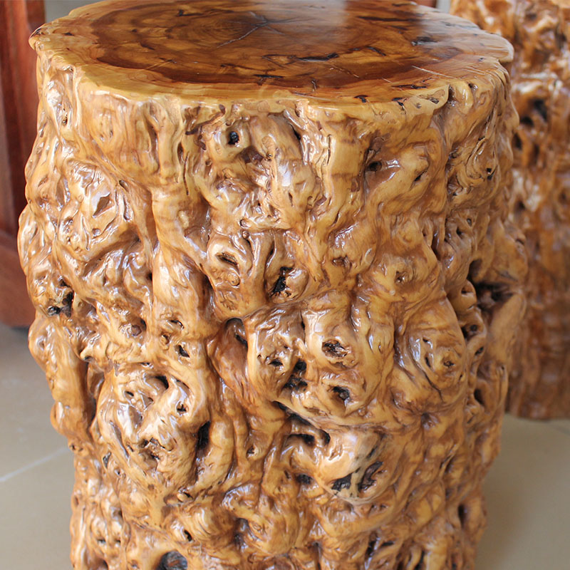 根雕枣木墩子原木树桩树根木墩实木树桩木头树墩家用圆墩坐凳