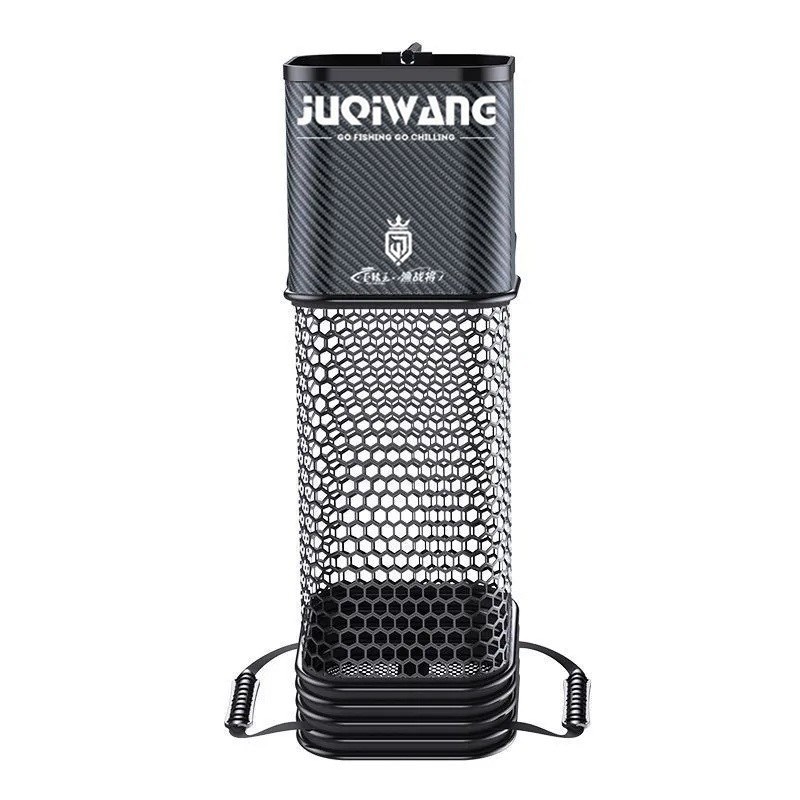 巨鳍王新款方形鱼护小型鱼网兜渔护包黑坑野钓装鱼袋速干迷你