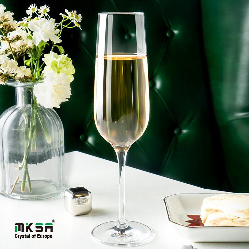 MKSA香槟杯高档进口水晶玻璃高脚杯家用甜酒杯气泡酒杯定制刻字