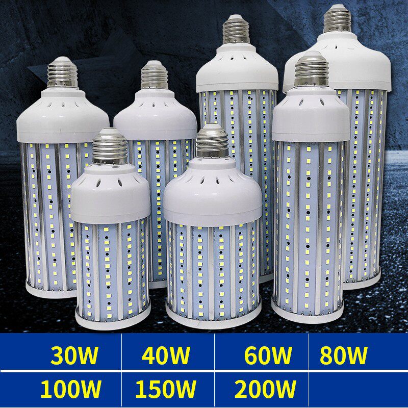 大功率led灯泡铝材玉米节能e27e40螺口工厂车间家用路灯工程超亮