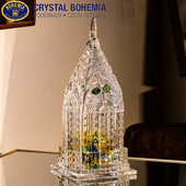 捷克BOHEMIA水晶玻璃糖果罐家居客厅装 饰摆件客厅玻璃城堡糖缸