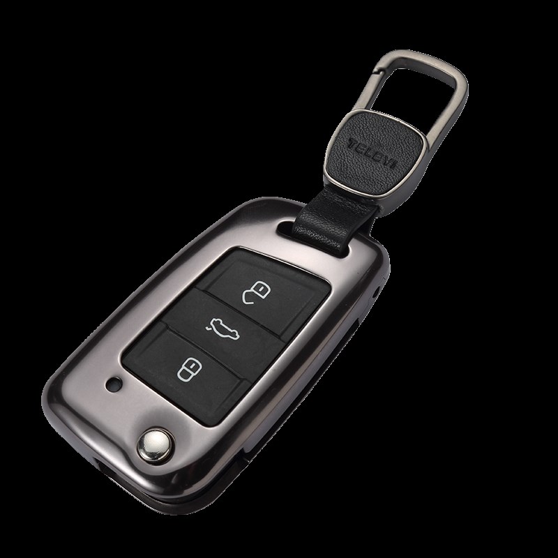 适用202款大众朗逸polo探岳X途铠探影探歌途观X汽车钥匙包扣壳