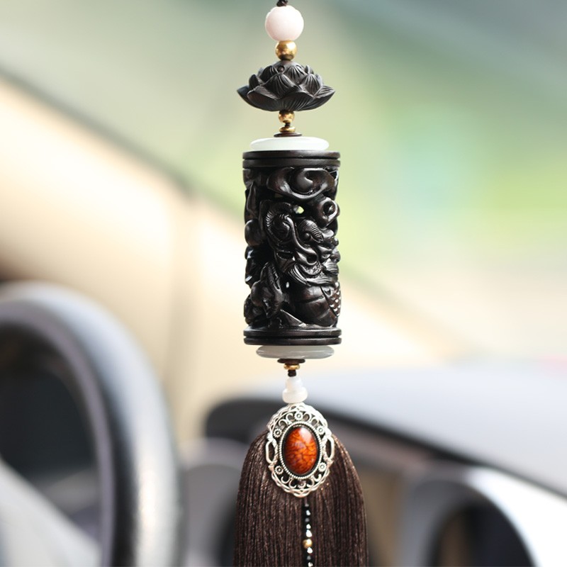汽车挂件保平安符车载高档创意男女士乌木车内挂饰香水吊饰品摆件
