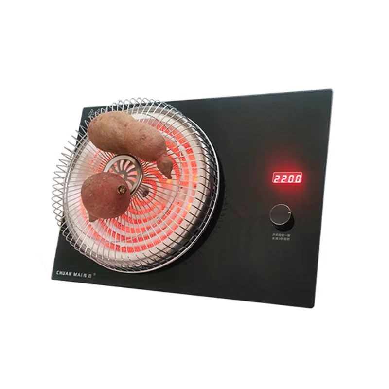 新款可定时电火炉烤火炉电火盆烤火器方形多功能取暖器电火炉