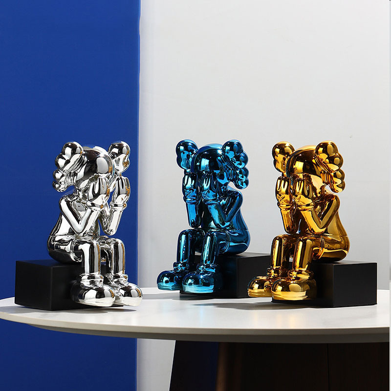 暴力熊KWS雕塑摆件酒店样板间客厅电视柜旁落地卡通公仔软装饰品