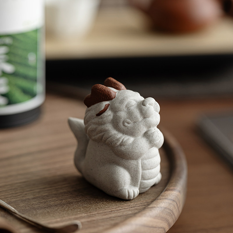 宜物宜心小神龙茶宠紫砂精品功夫茶具茶盘小摆件高档手工茶玩盖置