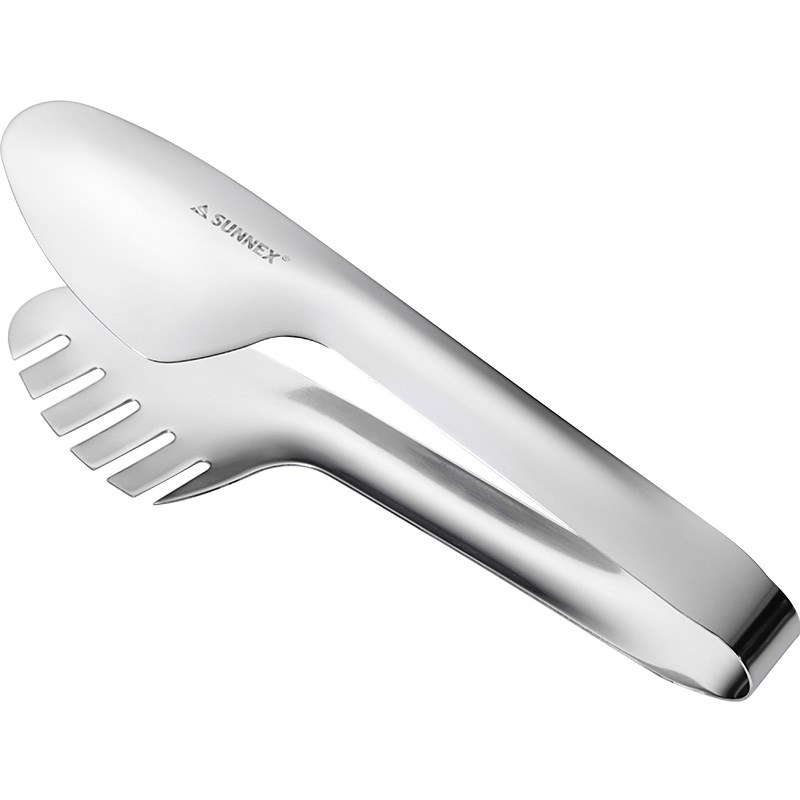 新力士不锈钢精抛光自助餐食物夹食品夹烧烤夹蛋糕夹面包夹MBT201