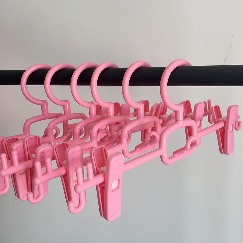 塑料裙裤架 高气质可伸缩大夹子袜内裤吊带衣挂旋转衣架 质保10年