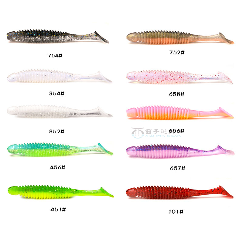 刺卫路亚暴躁T尾鱼软虫饵带响珠翘嘴鲈鱼鳜鱼黑坑假饵路亚饵软饵