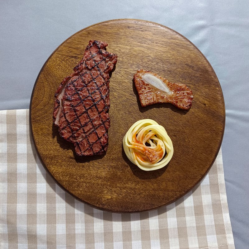 实木圆砧板披萨牛排托盘烤肉拼盘涮肉火锅店冷切肉板胡桃木墩案板