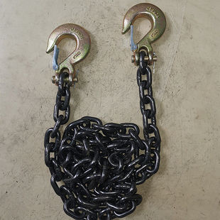 起重链条双钩吊链锰钢拖车链铁链带钩索具石头吊链捆绑链铁链挂钩