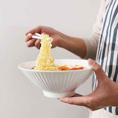 大号陶瓷斗笠中式面碗面馆专用大碗拉面碗骨瓷家用高级感汤面碗