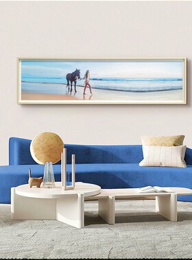 S2722 海边卧室装饰画床头挂画沙发风景大海主卧海边美女40150