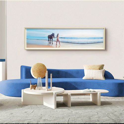 S2722 海边卧室装饰画床头挂画沙发风景大海主卧海边美女40150