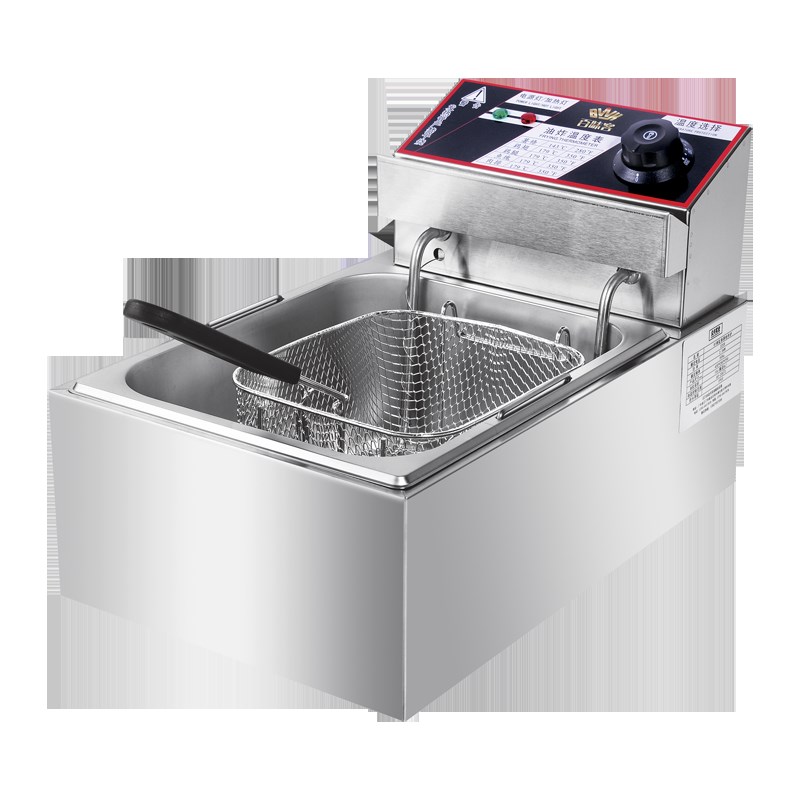 油炸锅商用电炸炉单缸油炸机缸多功能煮面炉电炸锅摆摊油条炸鸡