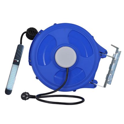 诚德自动伸缩卷管器绕管器电鼓线鼓LED灯鼓汽车维修工作灯20米蓝
