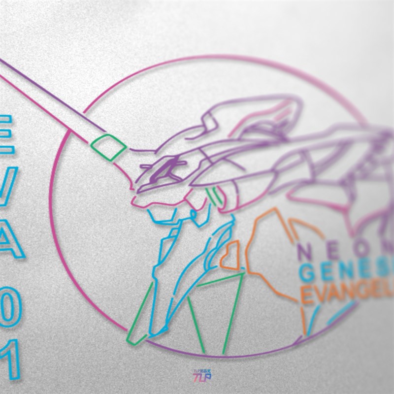 TLP镂空车贴 EV新世纪福音碇真嗣初号机01头像标志风挡玻璃贴纸