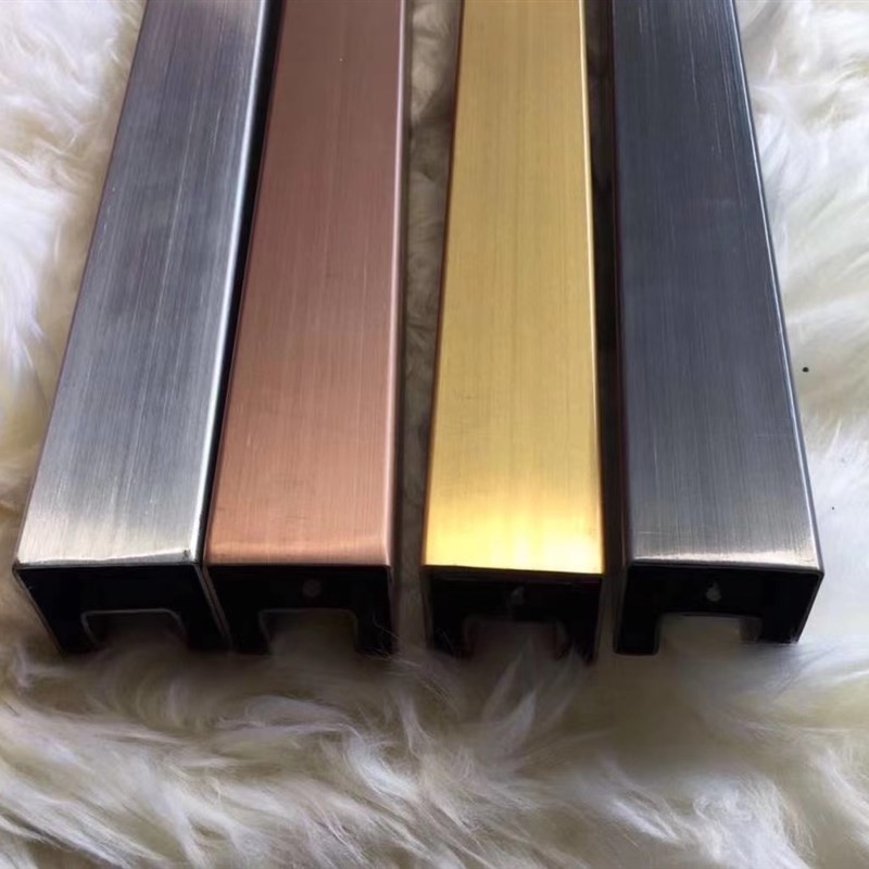 不锈钢楼梯扶手阳台地面卡槽钢化玻璃栏杆预埋地槽