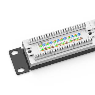 24口非屏蔽cat6一体式配线架超五类六类rj45网线超六类网络配线架