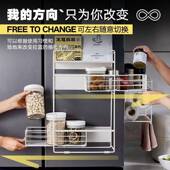 冰箱磁吸置物架侧面壁免收纳铁家用打孔DUM磁挂式 多层保鲜膜收纳