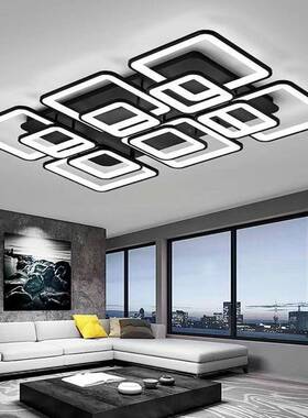 现代长简约亚克力方形客厅吸顶灯时尚大ED房间卧室灯气L产地99831