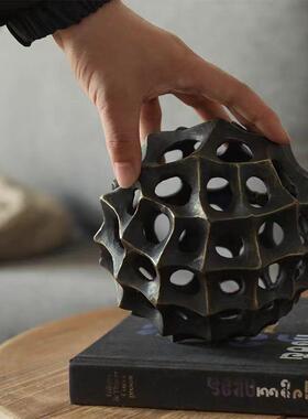 奢创客意轻球形现代装饰家居摆设酒网柜红办SHSJ9544公桌厅摆件