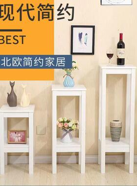 实木承重花盆架客厅花LOA地式置物架沙发侧边落花几中式易架子简