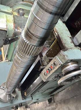 大型机JOJ械传动非标轴减速轮机配件渐齿动开线花键轴花键套传轴