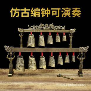 仿古编钟乐器摆件曾侯乙编钟模型演奏中式客厅装饰品婚庆影视道具
