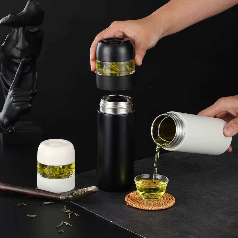 茶水分离泡茶杯316不锈钢真空保温杯子创意男女保温水樽厂家