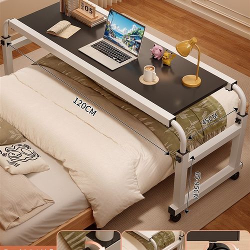 可移动床上桌懒人跨床桌升降床边电脑桌子卧室家用书桌床尾悬空桌
