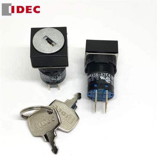 IDEC和泉AS6-KT正方形AS6Q-2KT2AC AS6Q-2KT1AC 3KT2AC钥匙开关BC