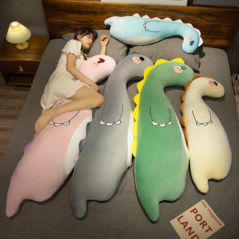 可爱恐龙抱枕夹腿睡觉床上靠枕男朋友枕卧室寝室毛绒玩具长条枕女
